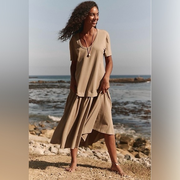 NWOT free people Herron Drop-Waist Maxi - Picture 2 of 15